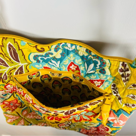 Vera Bradley Hipster Crossbody Bag Quilted Retired Yellow Provençal Floral Print - Picture 8 of 11